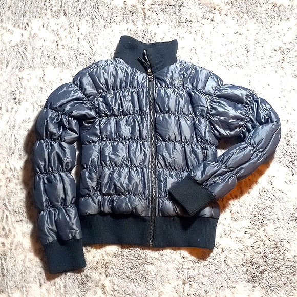 The North Face Ice Blue Puffer coat - Picture 1 of 8
